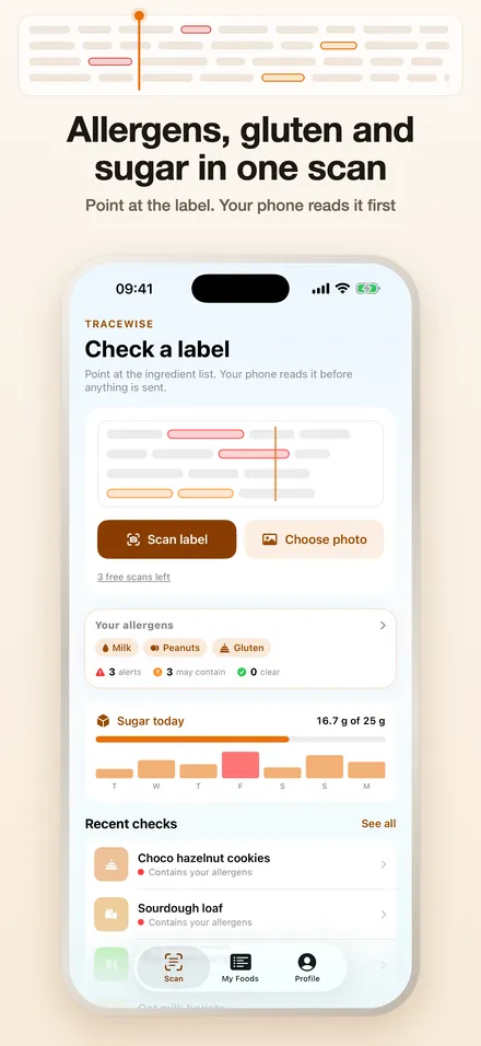 Tracewise: Allergen Scanner screenshot 2
