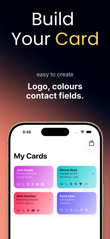 Business Card Generator QR screenshot 1