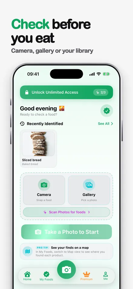 GlutenLens Gluten Content AI screenshot 2