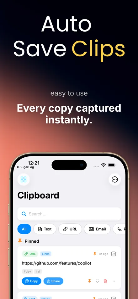 Pastin Clipboard Manager screenshot 1
