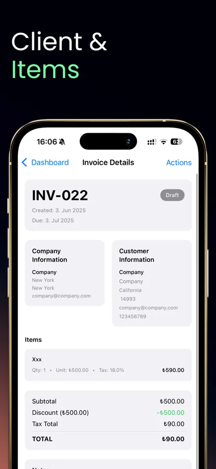 Simplio Invoice Generator screenshot 2