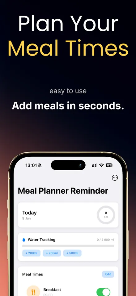 Simplio Meal Reminder screenshot 1